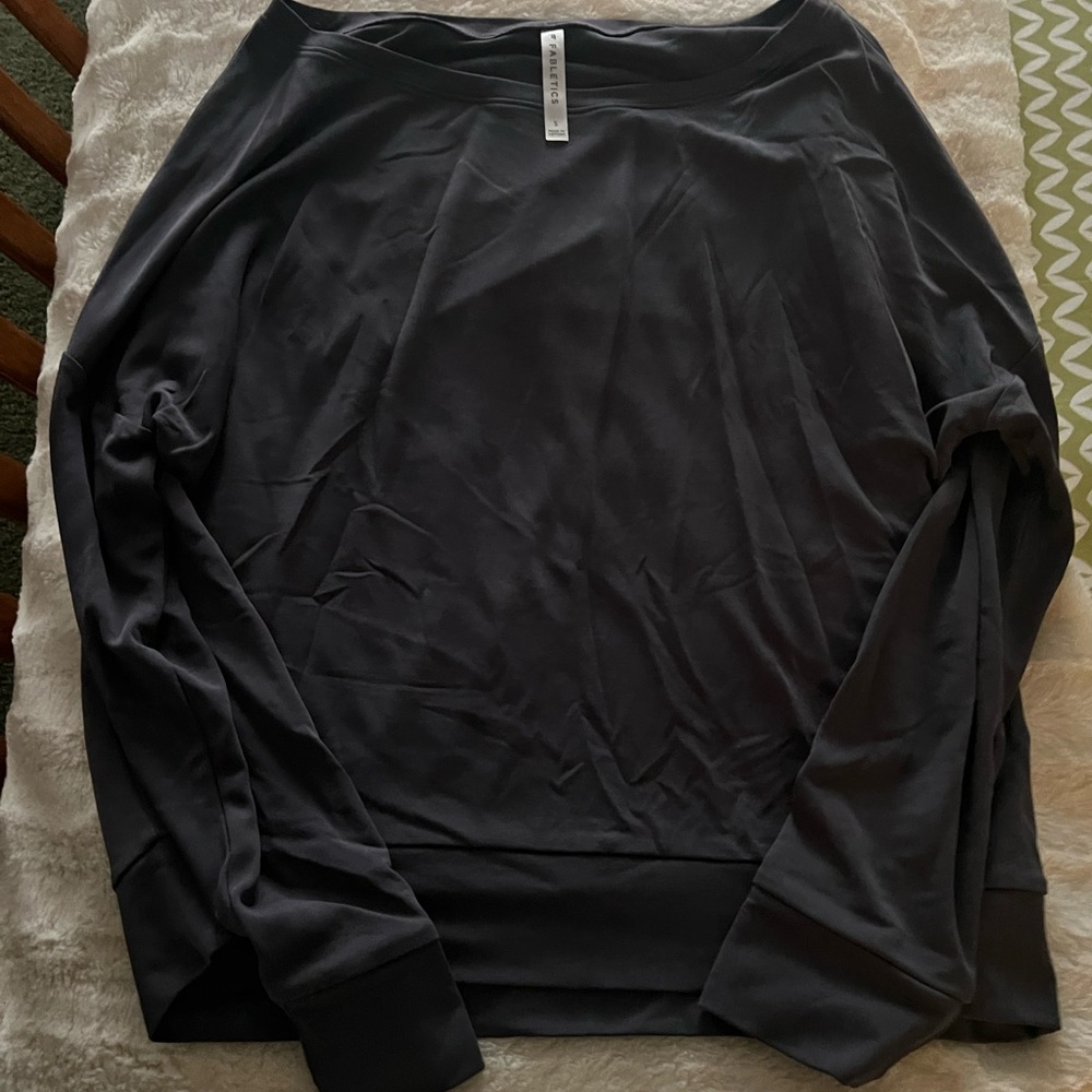 Fabletics Eco Sleek Knit Bostneck Piullover. Like new.